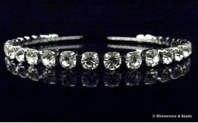 "Kate" Tiara Alice Band - Silver/Crystal 8mm high